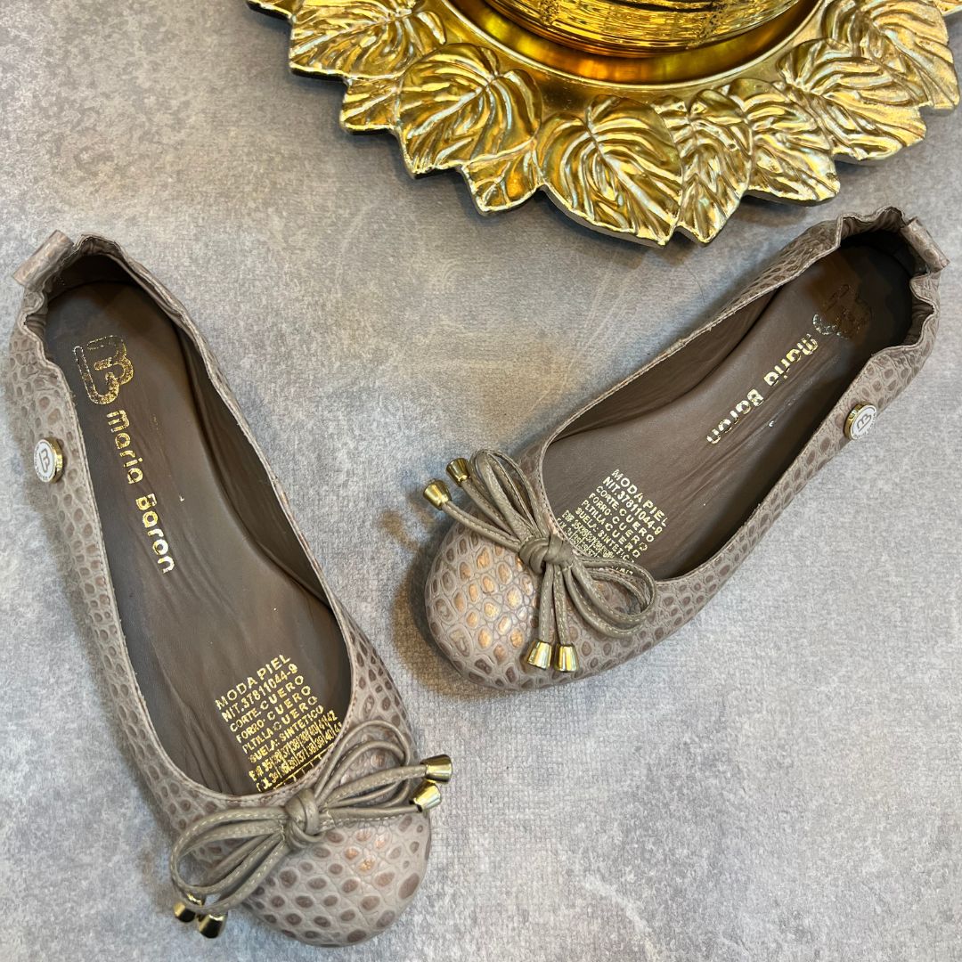 BALETA PRINCESS - CUERO TAUPE