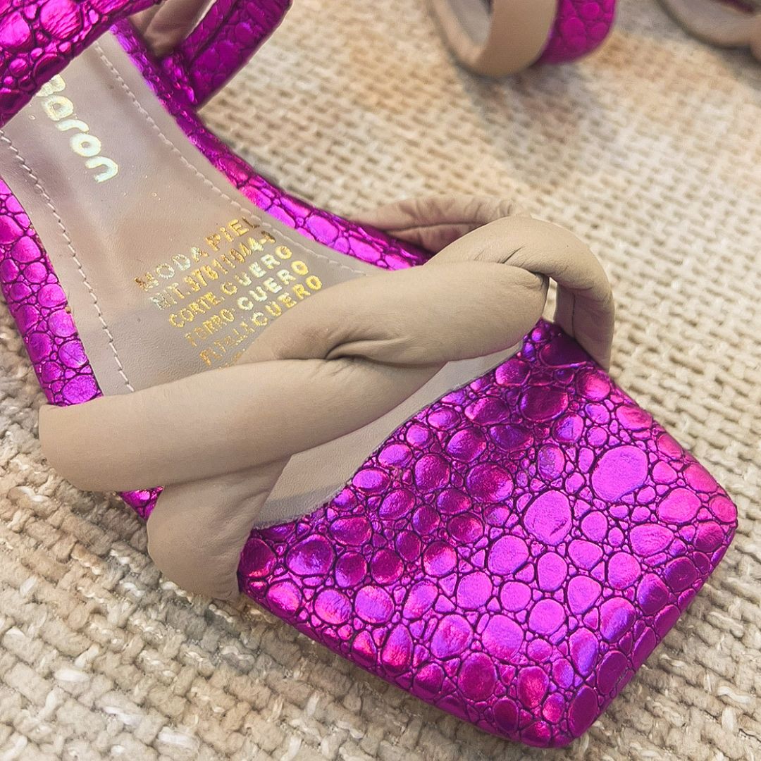 SANDALIA LINA 2.5 STORE - CUERO AZUL METALIZADO