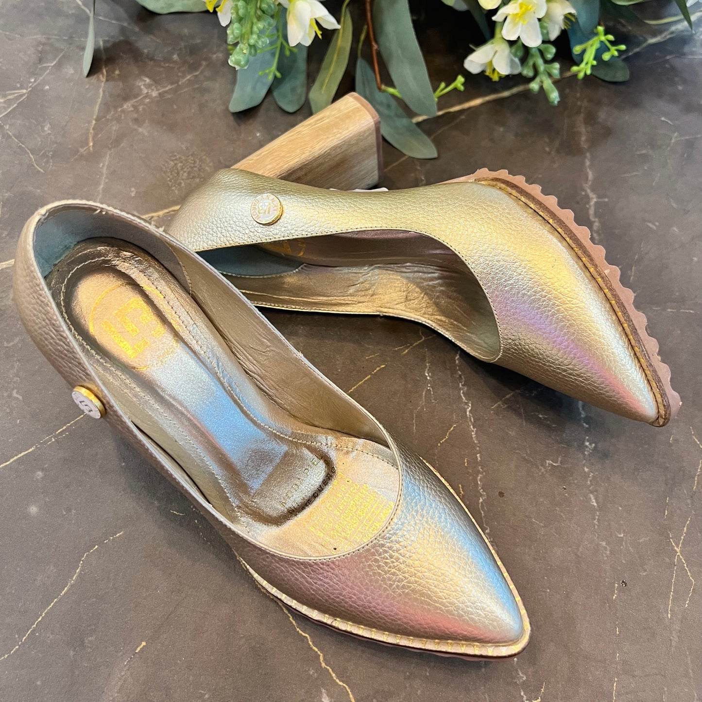 STILETTO BARBIE STORE 7.5 - CUERO DORADO