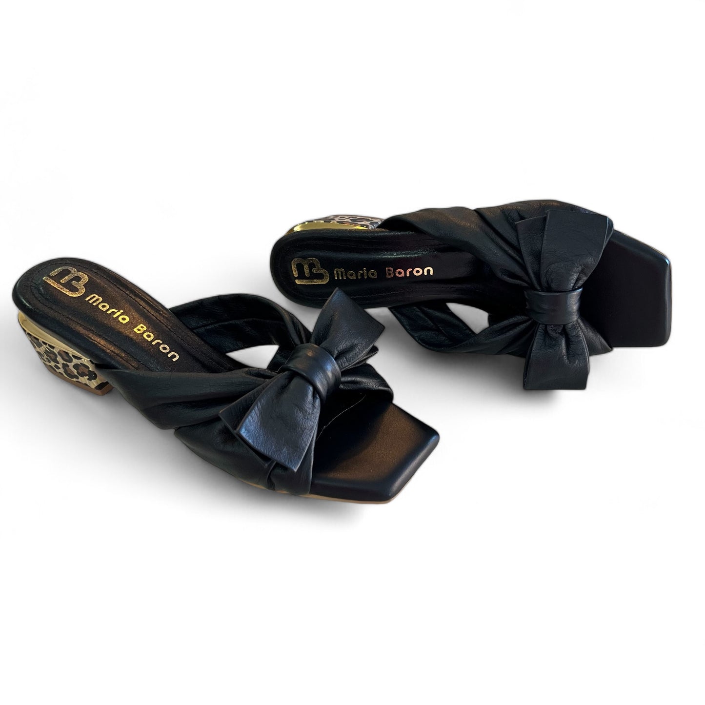 TACONES ANA STORE 3.5 - CUERO NEGRO