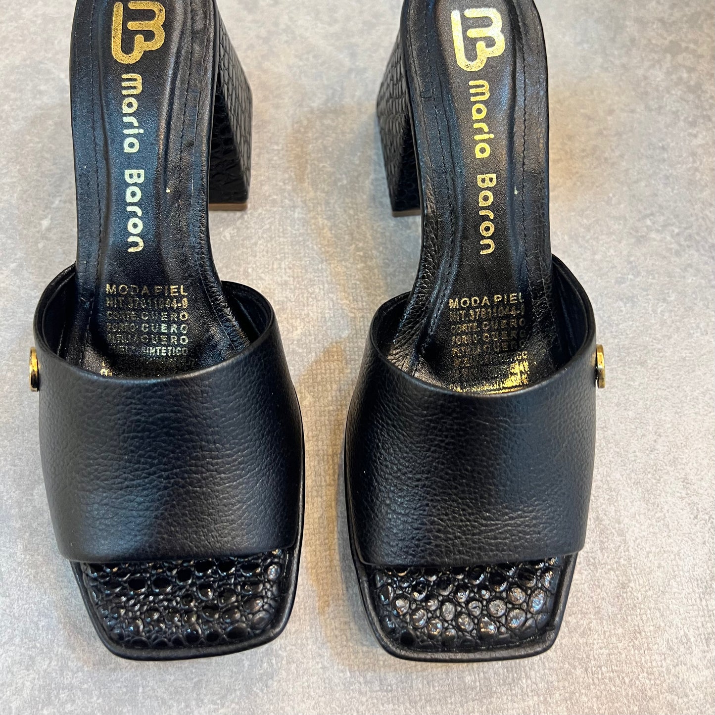 SANDALIA PLA 30 5.5 MARIA STORE - CUERO NEGRO