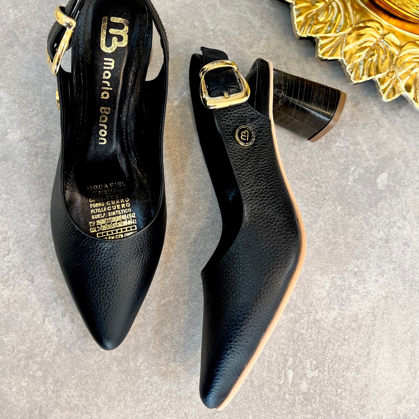 STILETTO ZOE STORE 7.5 - CUERO NEGRO