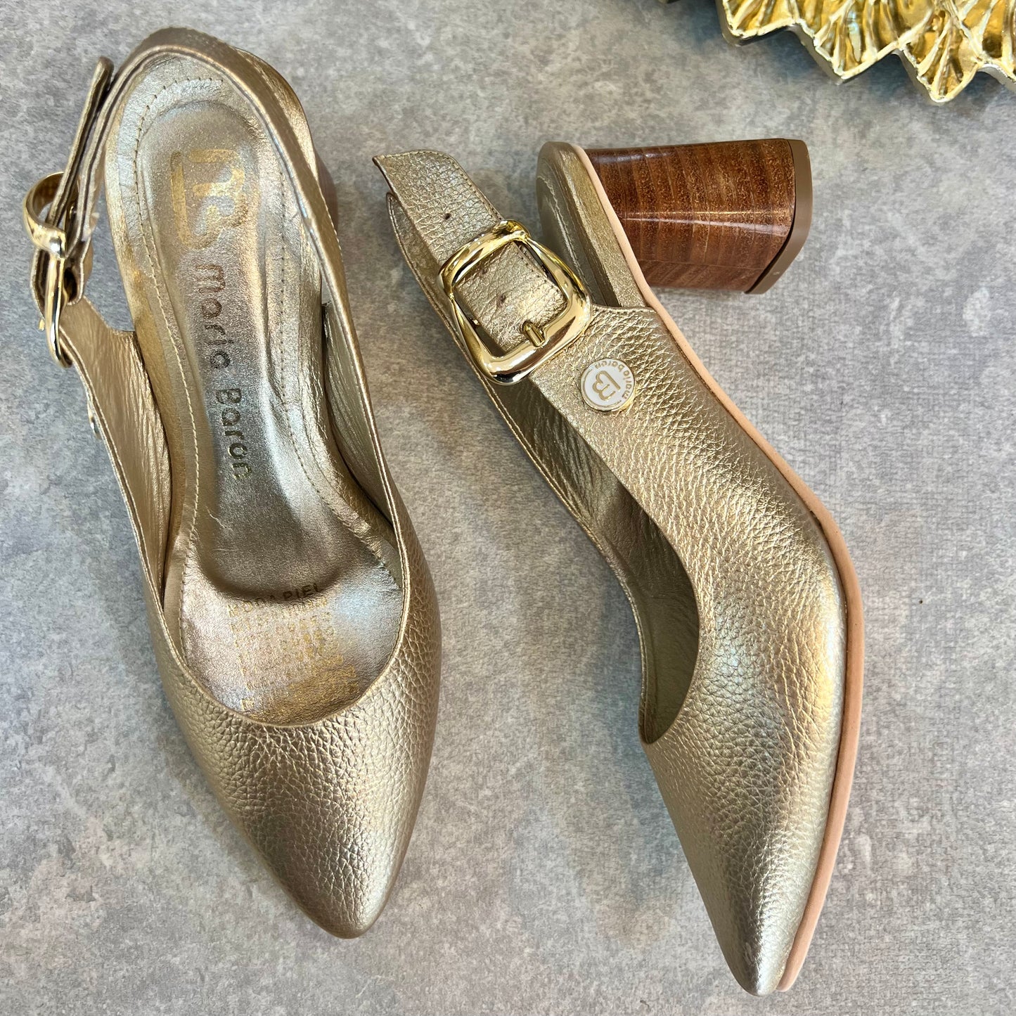 STILETTO ZOE STORE 7.5 - CUERO DORADO