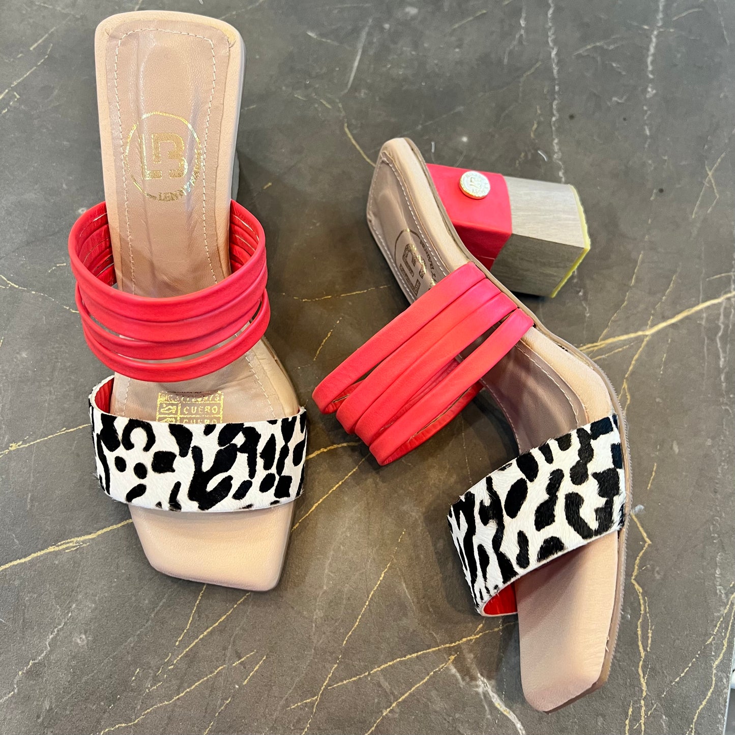 SANDALIA ZIRA 5.5 STORE - CUERO SALMON * PRINT