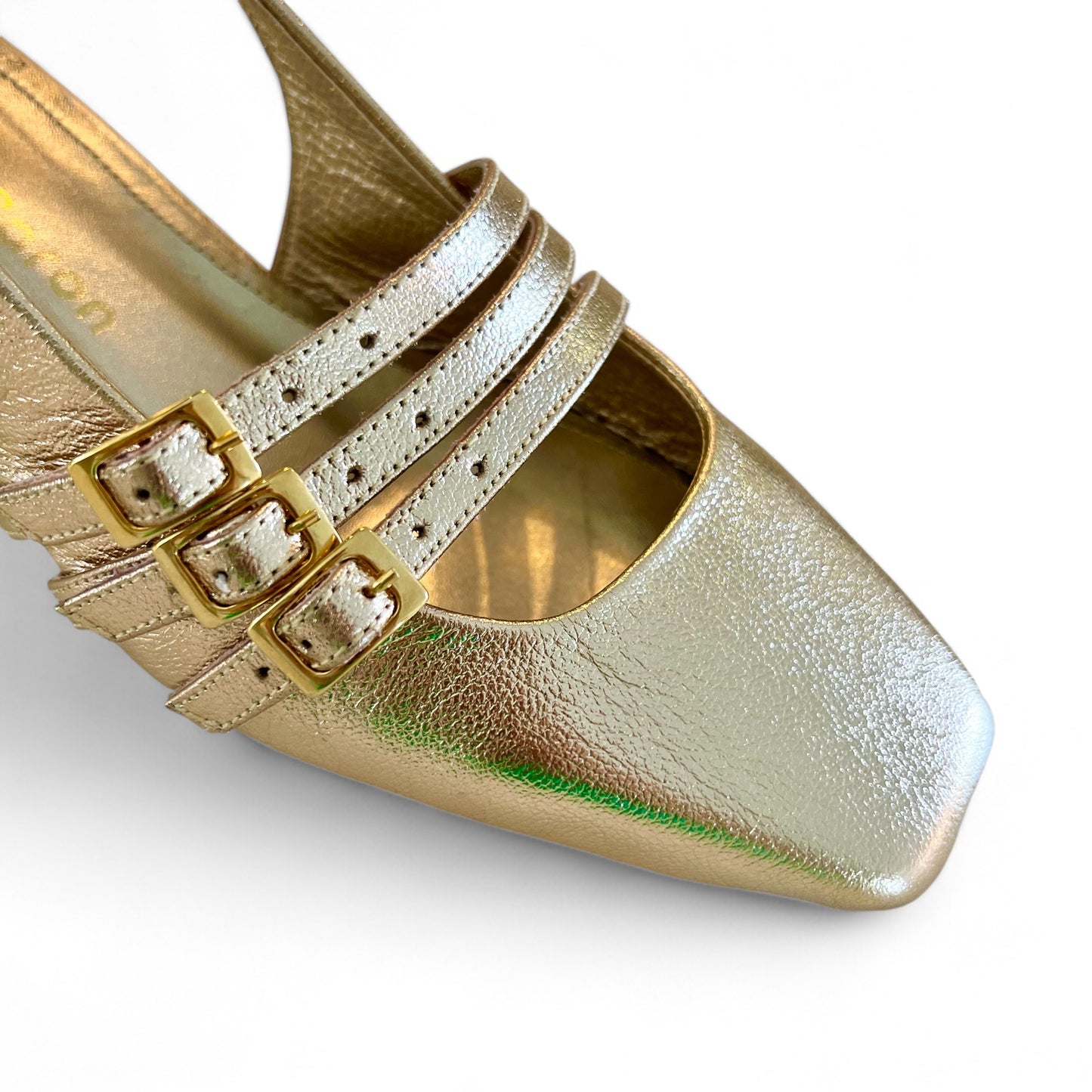 STILETTO MARY JANE 3.5 - CUERO DORADO STORE
