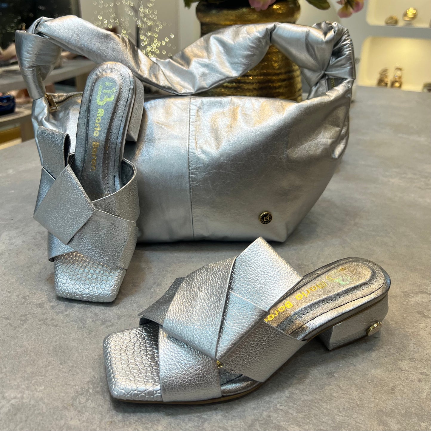 SANDALIA MILA 3.5 STORE - CUERO PLATA