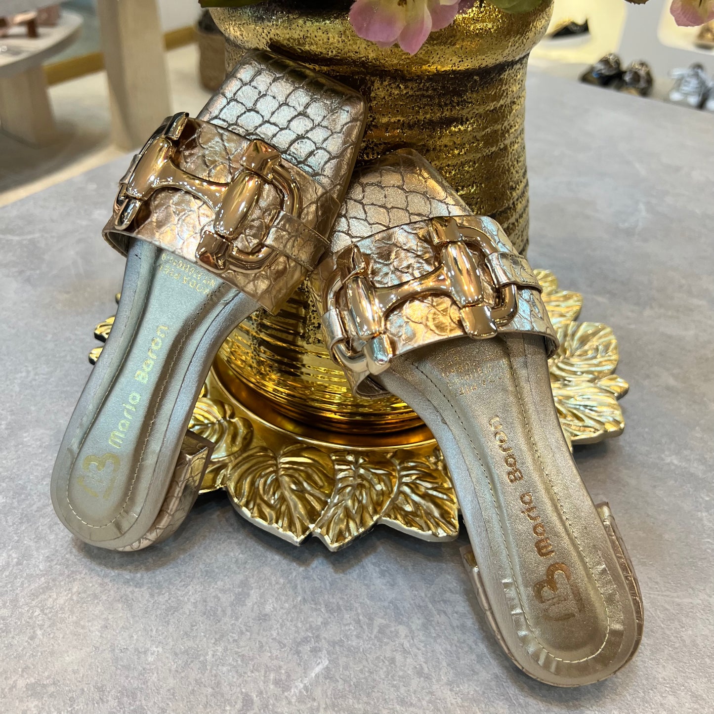 SANDALIA ELLA 2.5 STORE - CUERO DORADO