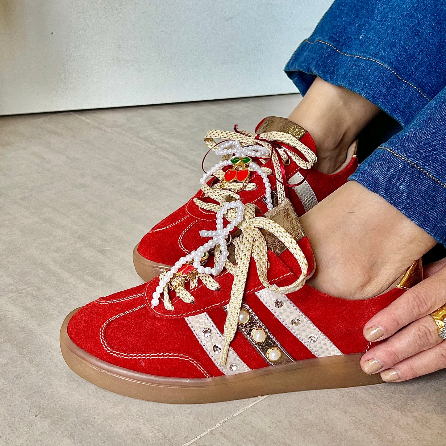 TENNIS SAMY CHERRY STORE - CUERO ROJO