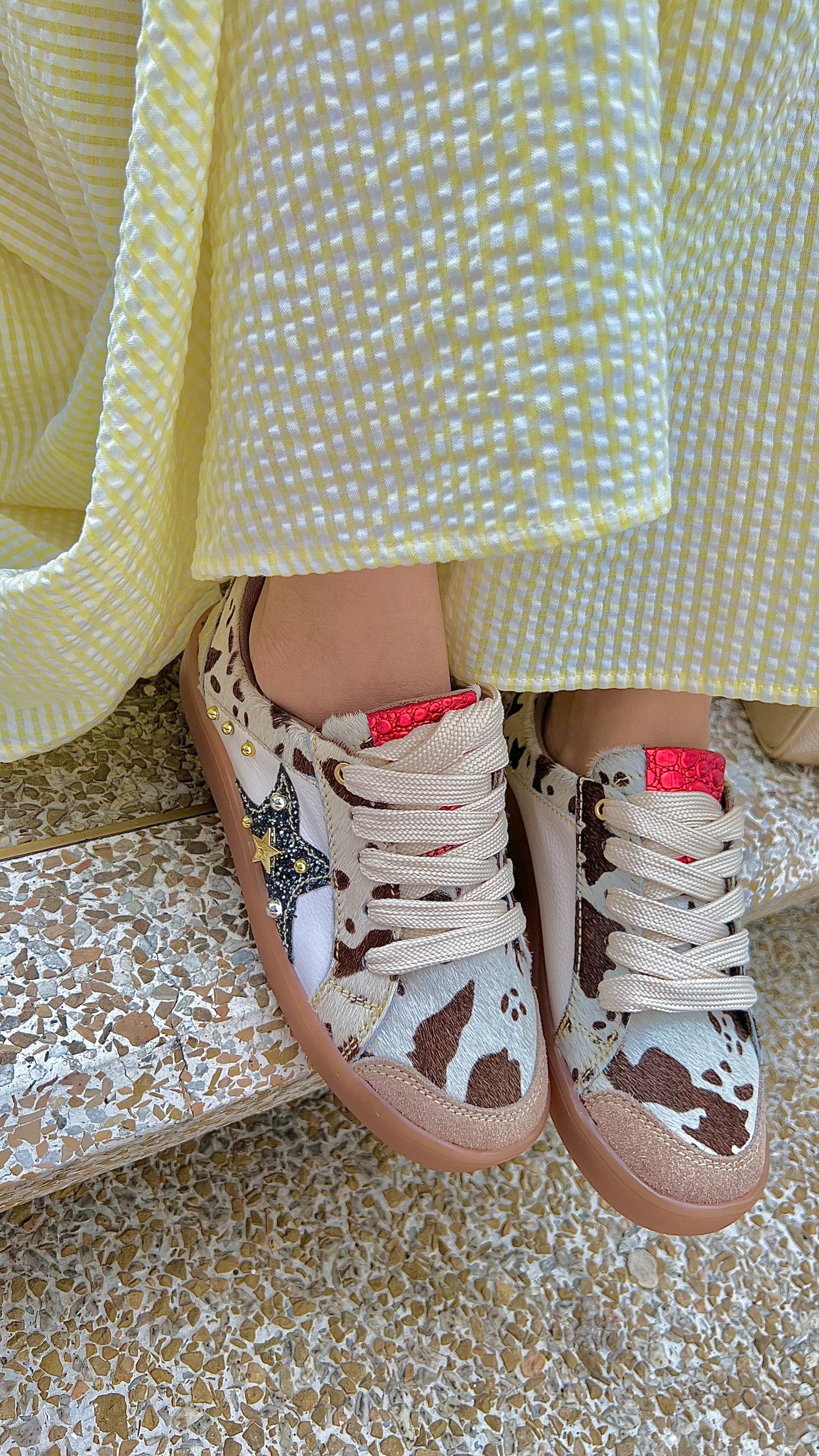 TENNIS SALOME COWPRINT STORE - NEGRO Y CAFE- NEW 2025