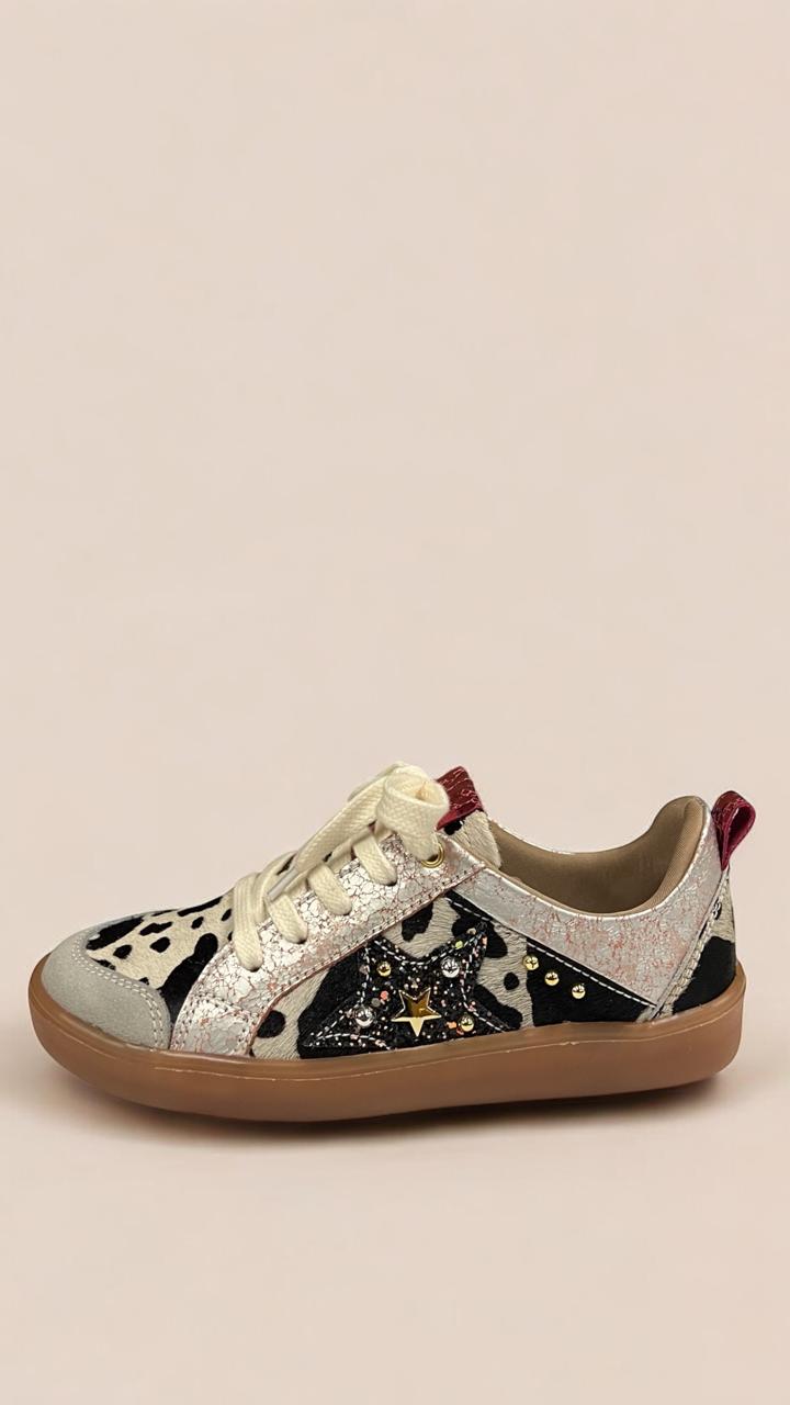 TENNIS SALOME COWPRINT STORE - NEGRO Y CAFE- NEW 2025