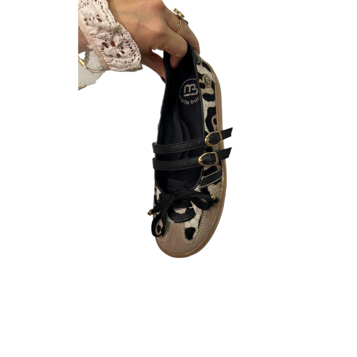BALETA BETTINA - CUERO BECERRO PRINT