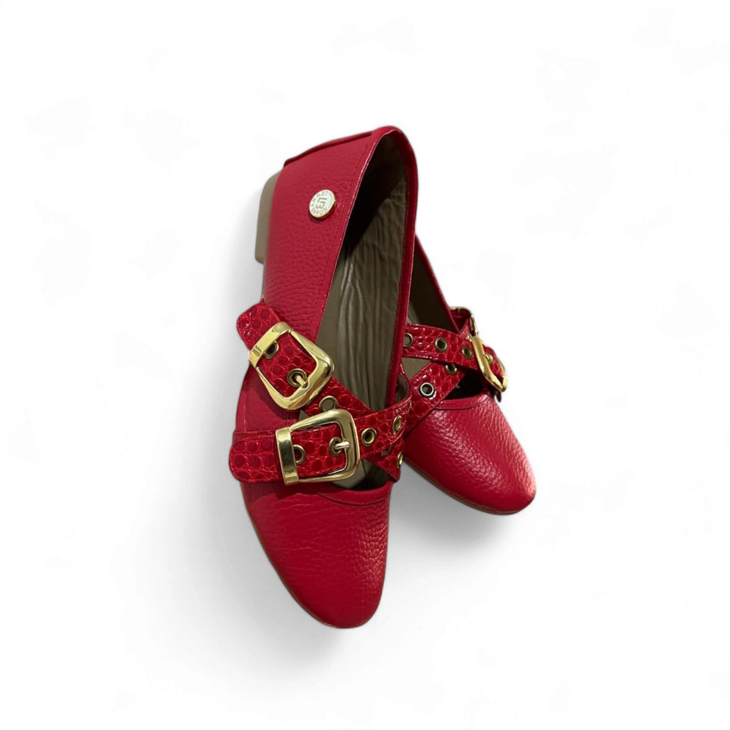 BALETA PENELOPE - CUERO ROJO