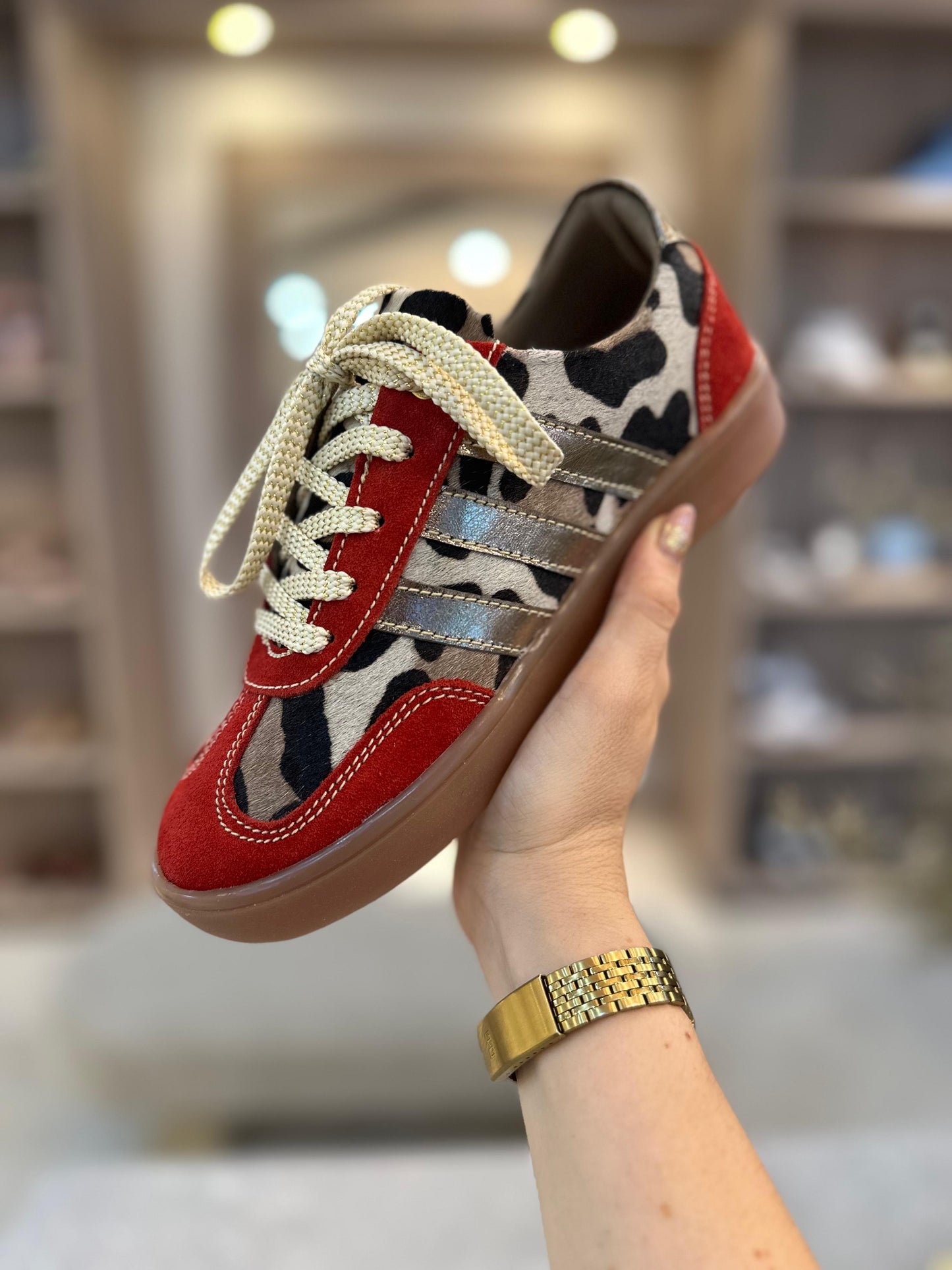 TENNIS SAMY STORE - CUERO ROJO X ANIMAL PRINT