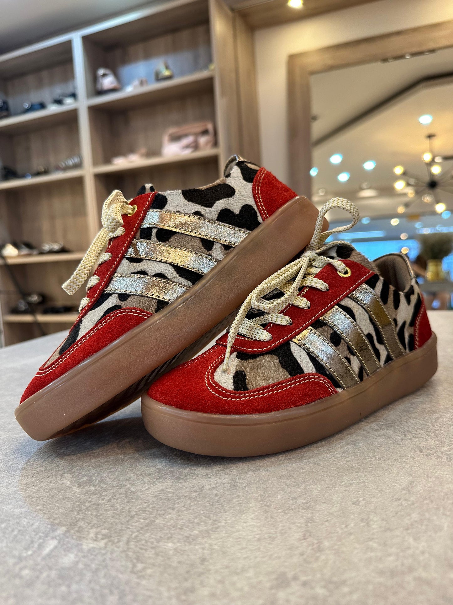 TENNIS SAMY STORE - CUERO ROJO X ANIMAL PRINT