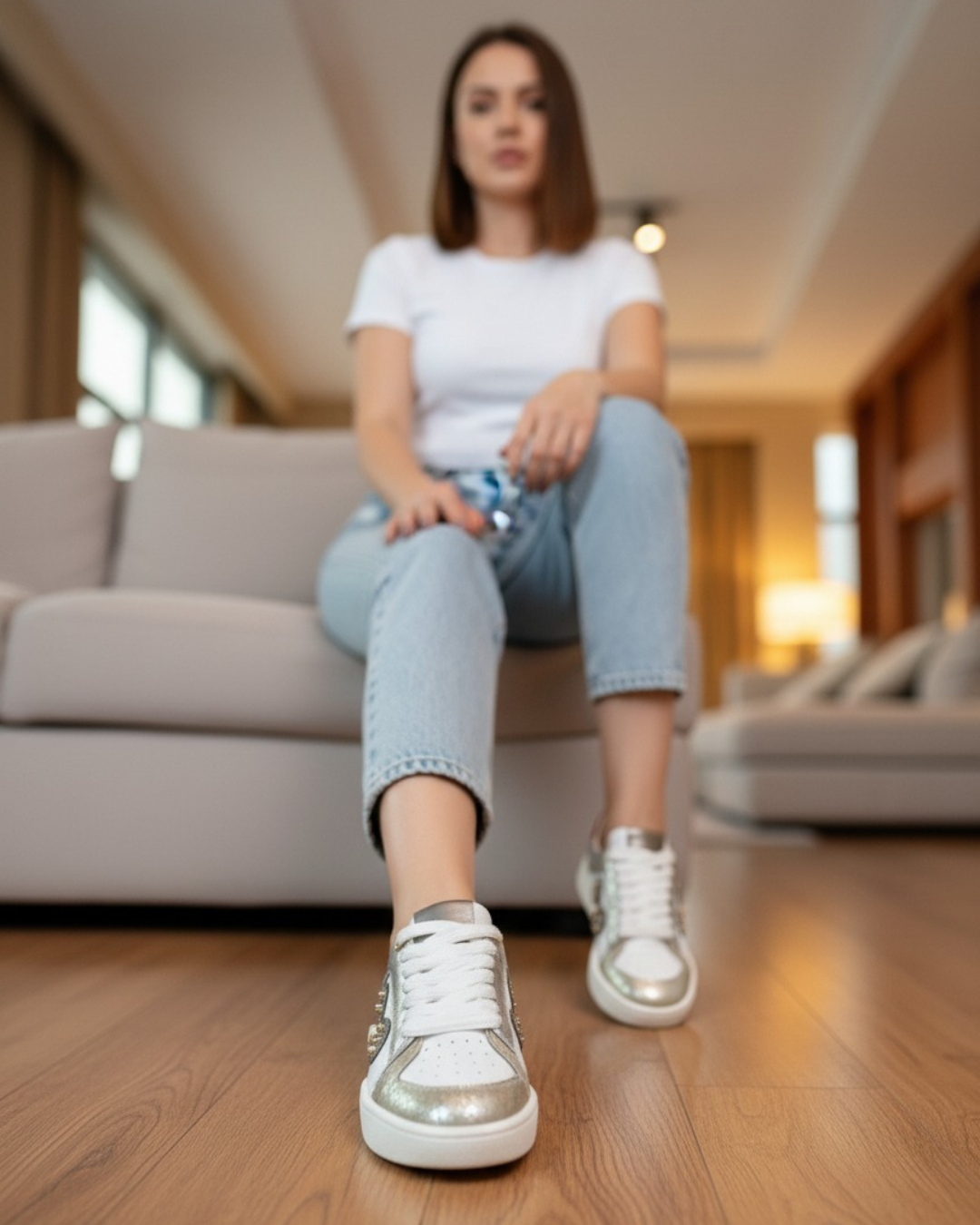 TENNIS LOVE STORE - CUERO BLANCO * PLATA Y TAUPE * BRONCE