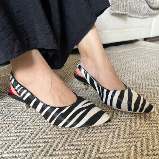STILETTO VALENTINA STORE 3.5 - CUERO ANIMAL PRINT CEBRA