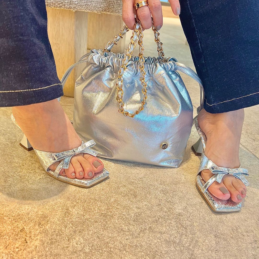 SANDALIA CHLOE STORE 5.5 - CUERO PLATA