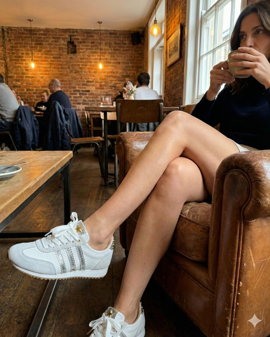 TENNIS ALANA STORE - NEW 2025 - CUERO BLANCO * PLATA