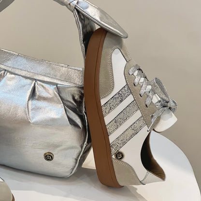 TENNIS SAMY STORE - CUERO BLANCO * PLATA