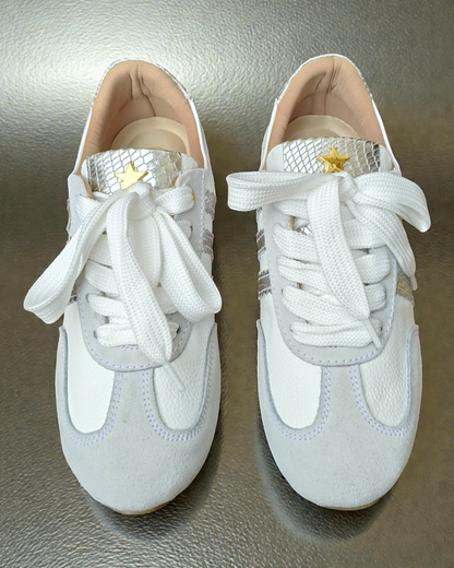 TENNIS ALANA STORE - NEW 2025 - CUERO BLANCO * PLATA