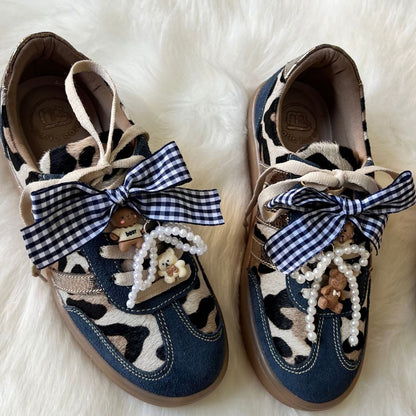TENNIS SAMY STORE - CUERO  BECERRO PRINT * AZUL
