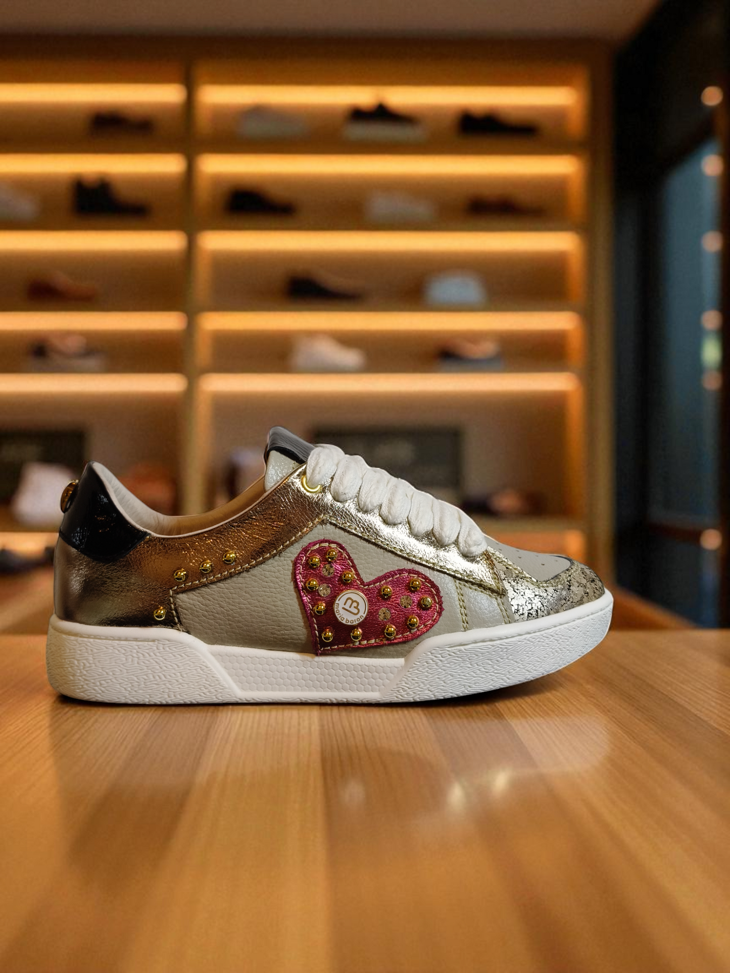 TENNIS LOVE STORE - CUERO BLANCO * PLATA Y TAUPE * BRONCE