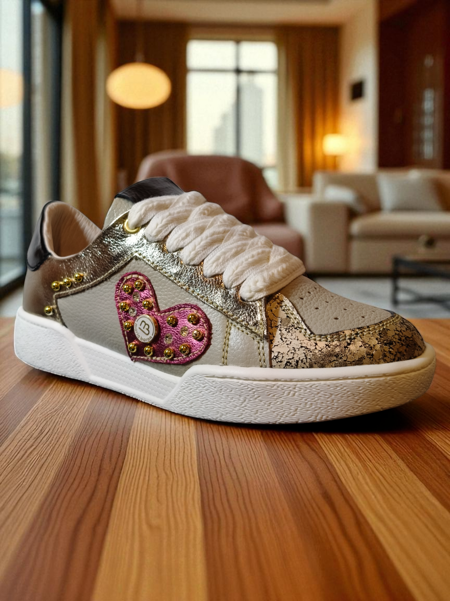 TENNIS LOVE STORE - CUERO BLANCO * PLATA Y TAUPE * BRONCE