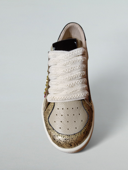 TENNIS LOVE STORE - CUERO BLANCO * PLATA Y TAUPE * BRONCE