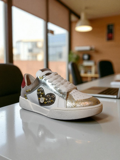 TENNIS LOVE STORE - CUERO BLANCO * PLATA Y TAUPE * BRONCE