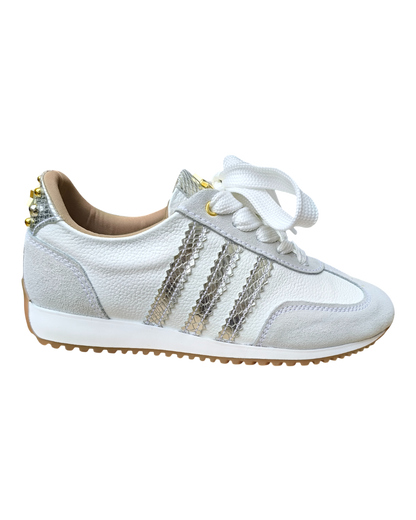 TENNIS ALANA STORE - NEW 2025 - CUERO BLANCO * PLATA