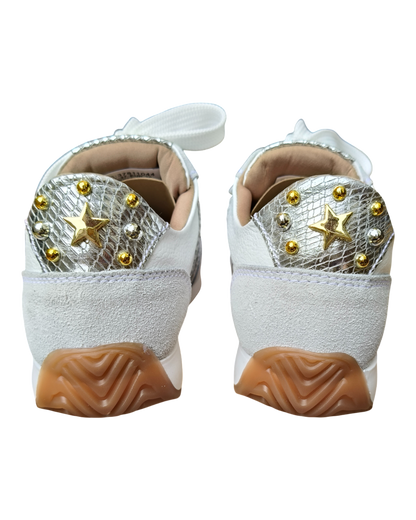 TENNIS ALANA STORE - NEW 2025 - CUERO BLANCO * PLATA