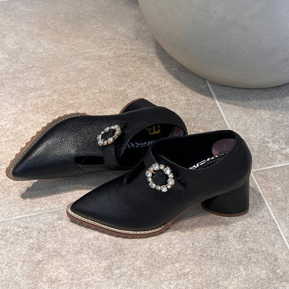 BOTA SOPHIA CAÑA BAJA 5.5 STORE - CUERO NEGRO