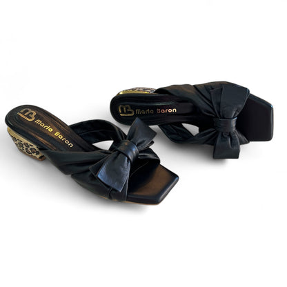 TACONES ANA STORE 3.5 - CUERO NEGRO