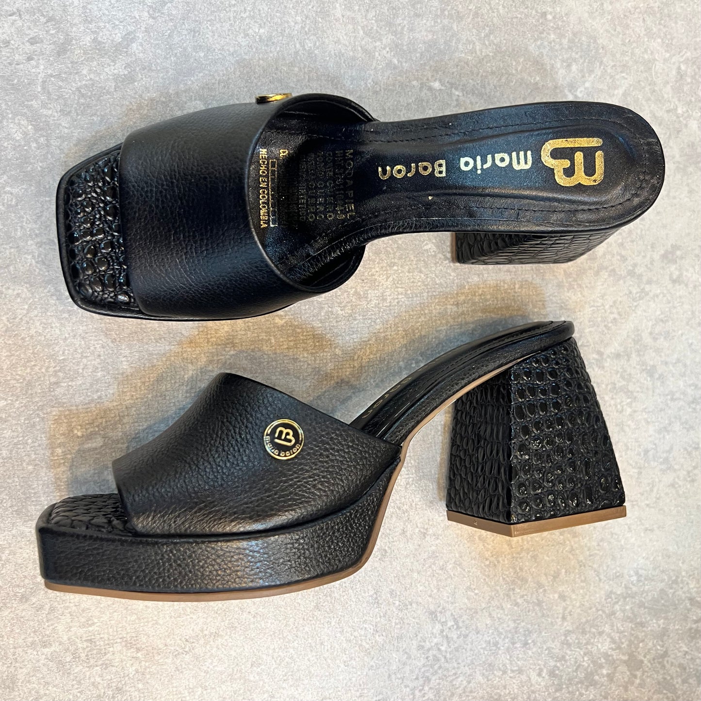 SANDALIA PLA 30 5.5 MARIA STORE - CUERO NEGRO