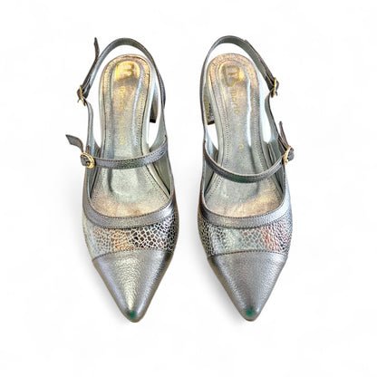 STILETTO  SOFIA STORE 3.5 - CUERO PLATEADO