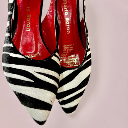 STILETTO VALENTINA STORE 3.5 - CUERO ANIMAL PRINT CEBRA